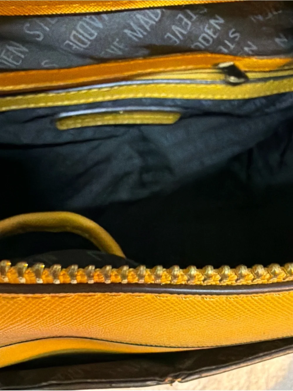 Steve Madden Yellow Structured Women’s Satchel Shoulder Bag